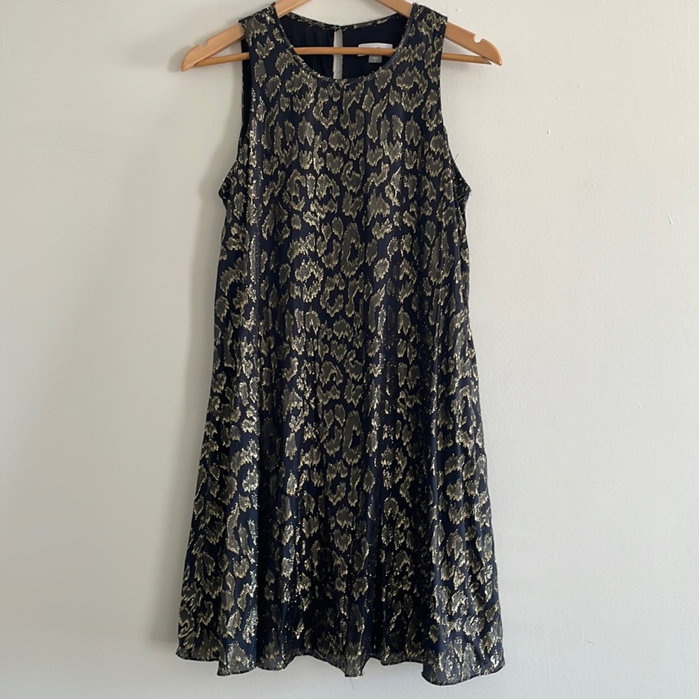 Calvin Klein Metallic Animal Print Dress